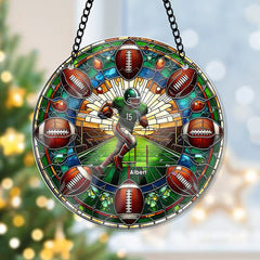 Personalized Football Lover's Ornament - A Unique Gift for Sports Fans