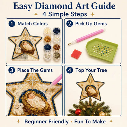 Plymagic DIY Pearl Art Tree Topper - ✝️ The Birth of Jesus