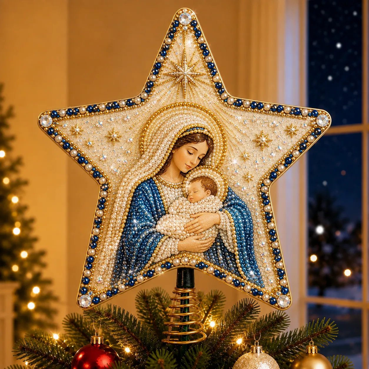 Plymagic DIY Pearl Art Tree Topper - ✝️ The Birth of Jesus