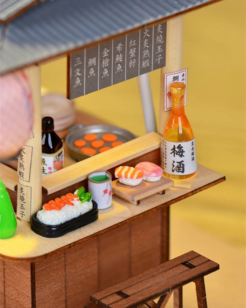 Plymagic DIY Mini House - Midnight Sushi Cart