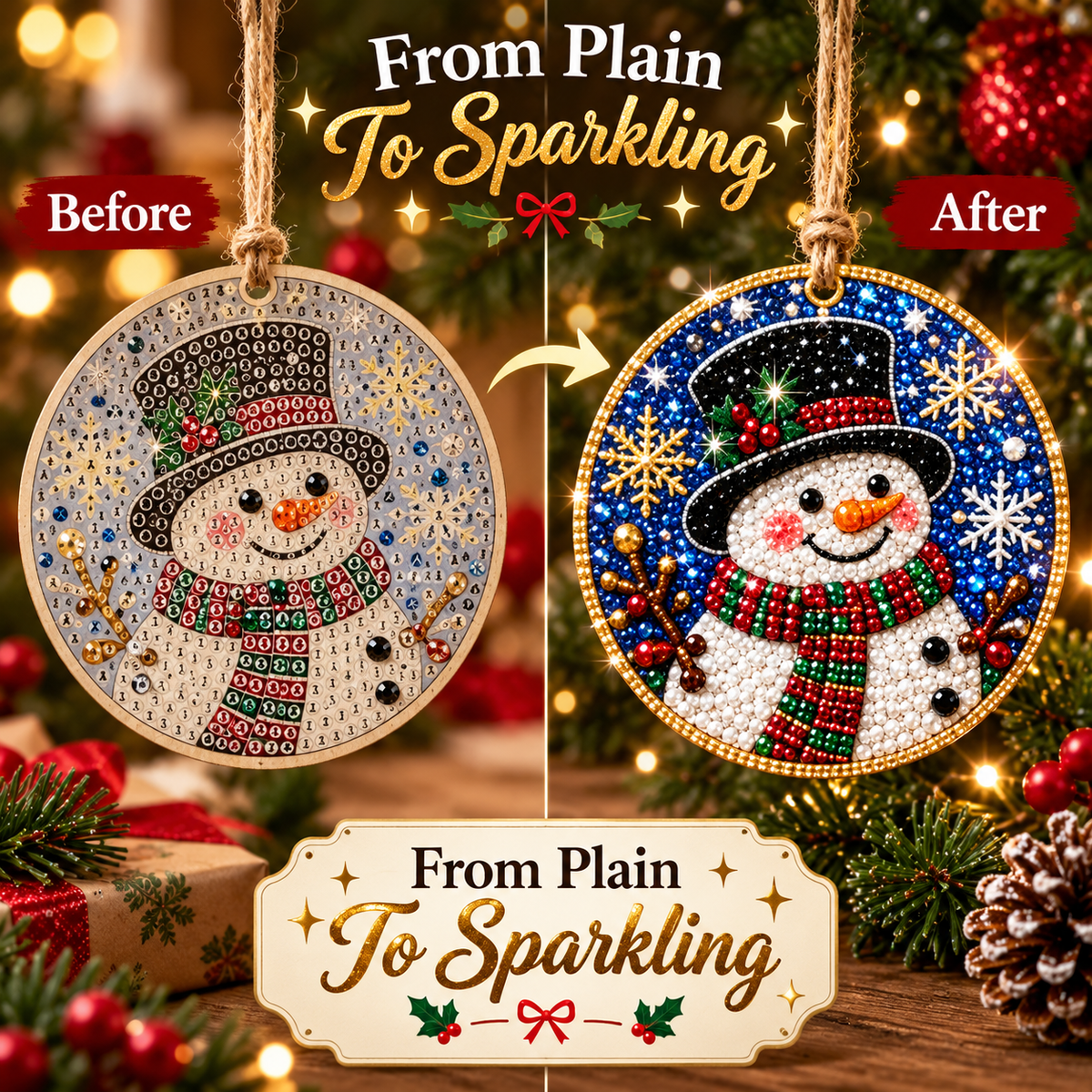 (🎄Early Christmas Sale - 49% OFF) DIY Diamond Painting Ornaments Kit
