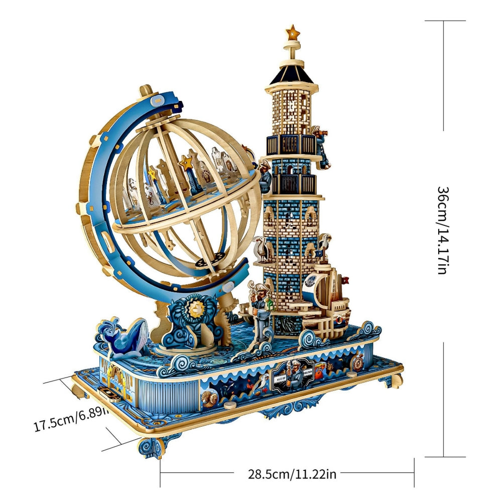 Plymagic Assembly Model - Musical Globe & Lighthouse