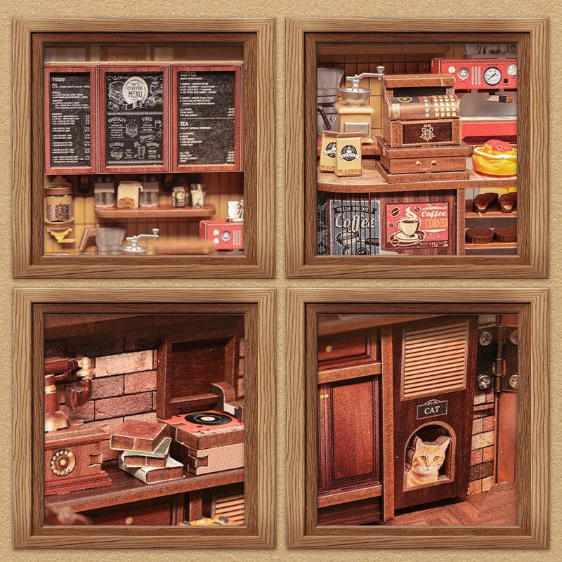 Plymagic DIY Mini House - Retro Coffee Shop