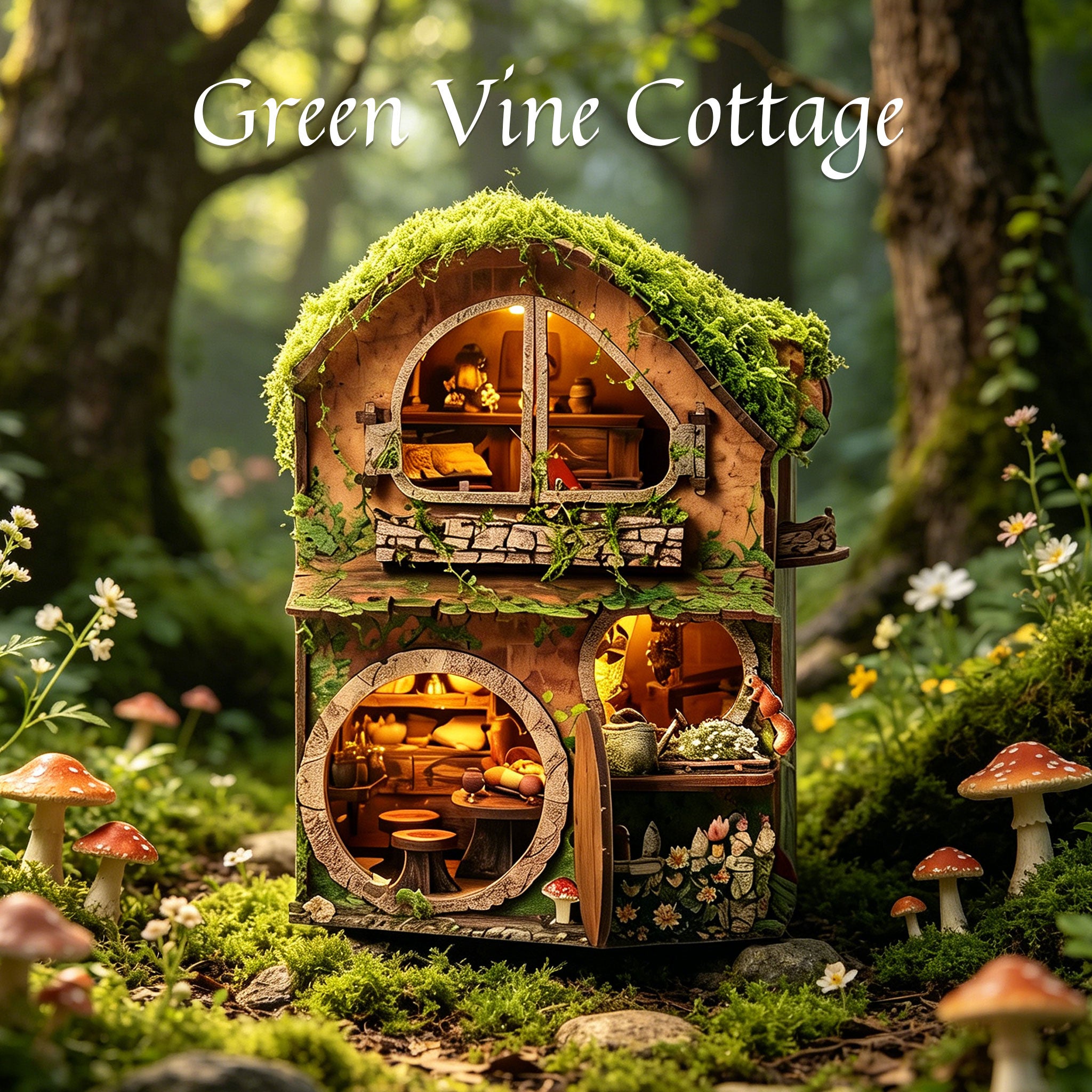 Plymagic DIY Mini House - Green Vine Cottage Main image