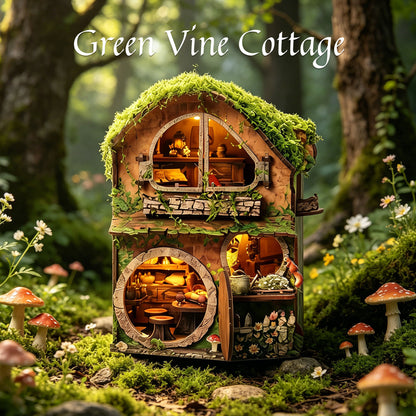 Plymagic DIY Mini House - Green Vine Cottage