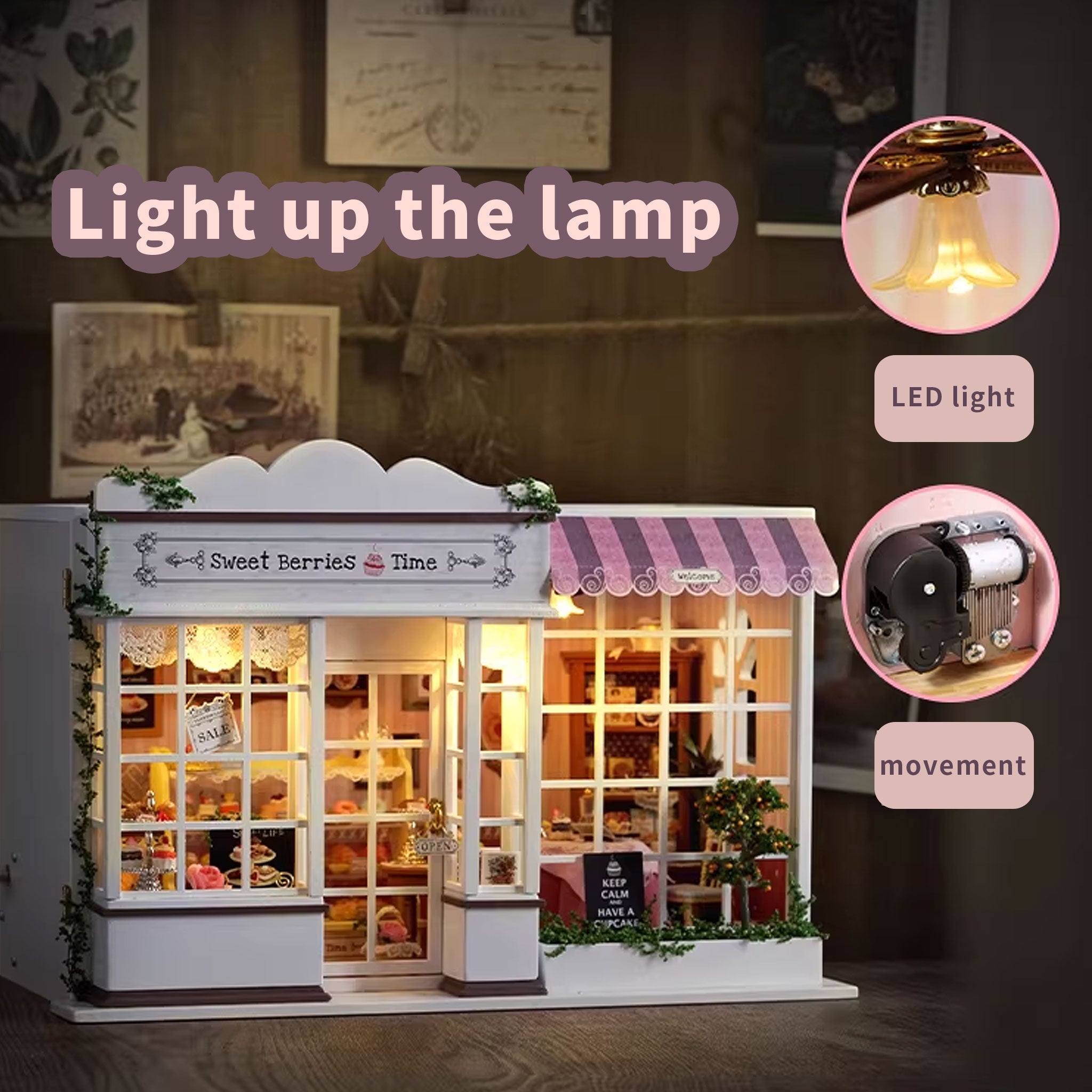 Plymagic DIY Mini House - Sweet Cake Shop