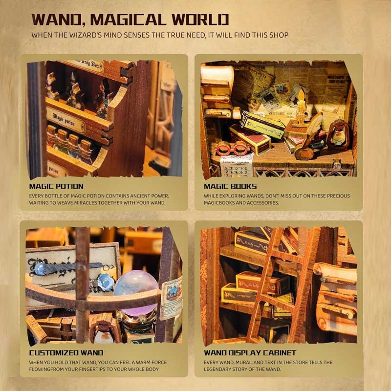 Plymagic DIY Book Nook - Magic Wand Shop