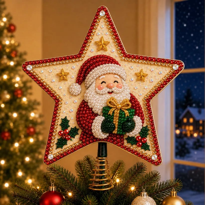 Plymagic DIY Pearl Art Tree Topper - 🎄🎅Christmas Celebration
