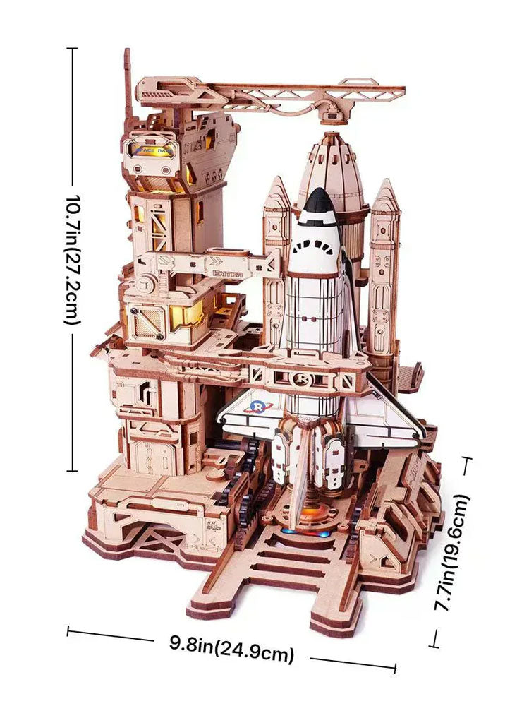 Plymagic - Space Shuttle 3D Wooden Puzzle(Unassembled, Contains 446 PCS)