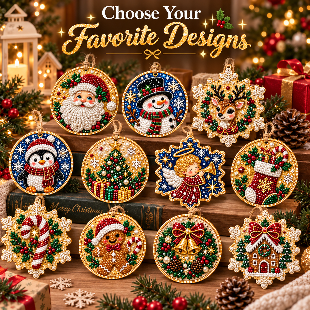 (🎄Early Christmas Sale - 49% OFF) DIY Diamond Painting Ornaments Kit