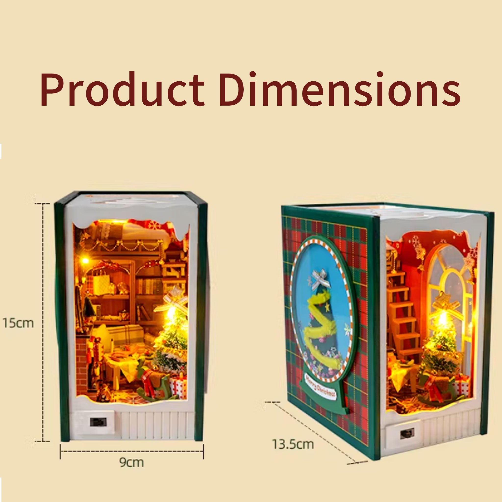 Plymagic DIY Book Nook - Christmas Cozy Home