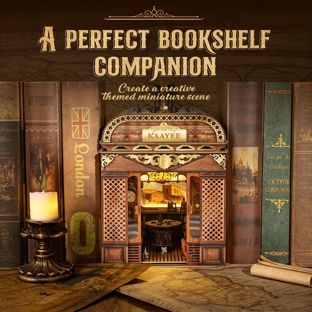 Plymagic DIY Book Nook -  Retro Train