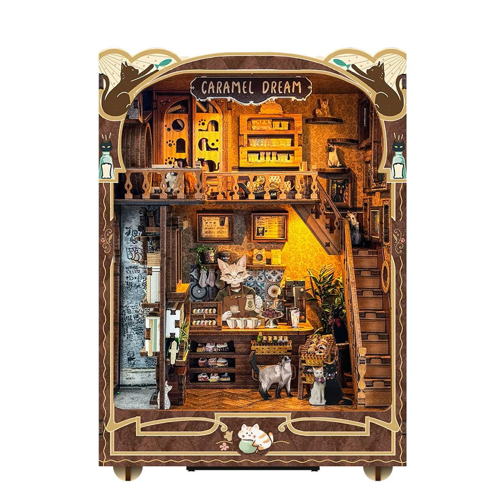 Plymagic DIY Book Nook - Classic Cat Tea Shop
