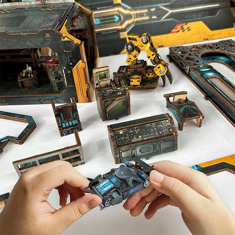 Plymagic DIY Book Nook - Apocalyptic Car Workshop Bunker