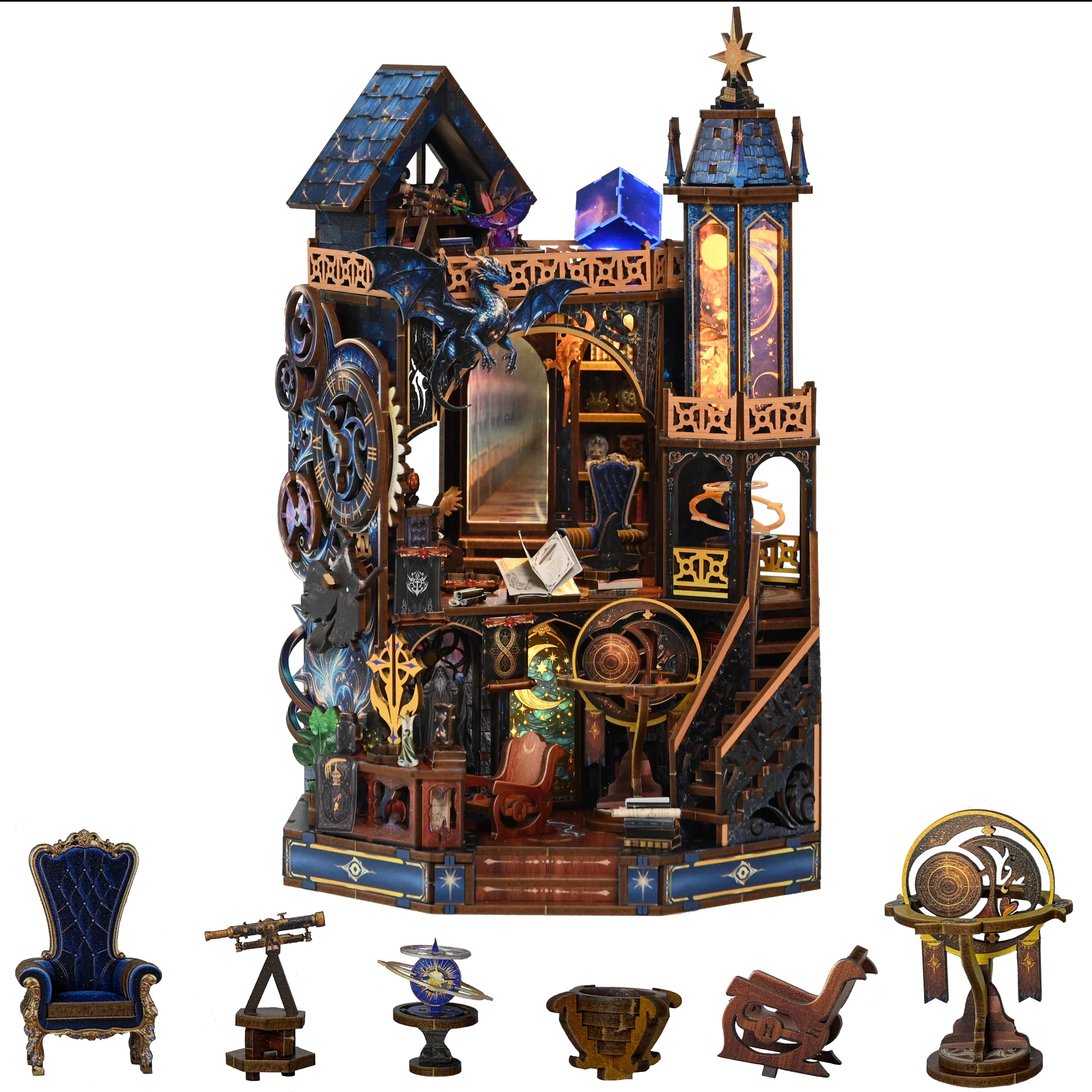 Plymagic DIY Mini House - Starry Sky Magic Tower
