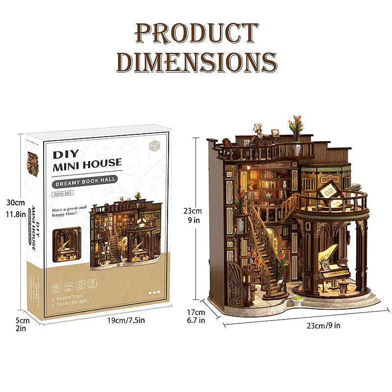 Plymagic DIY Book Nook Kit - Dreamy Book Hall