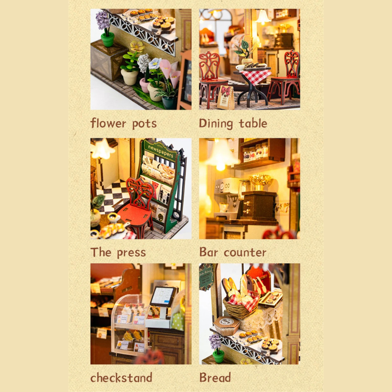 Plymagic DIY Mini House - Corner Bakery