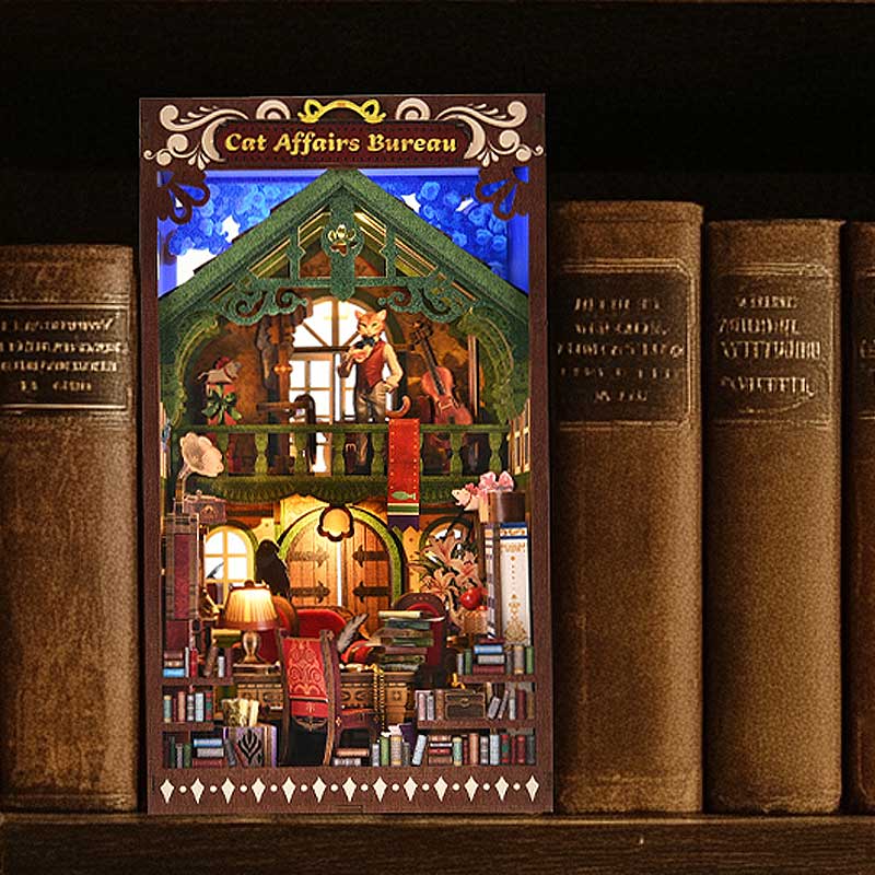 Plymagic DIY Book Nook - Cat Affair Bureau