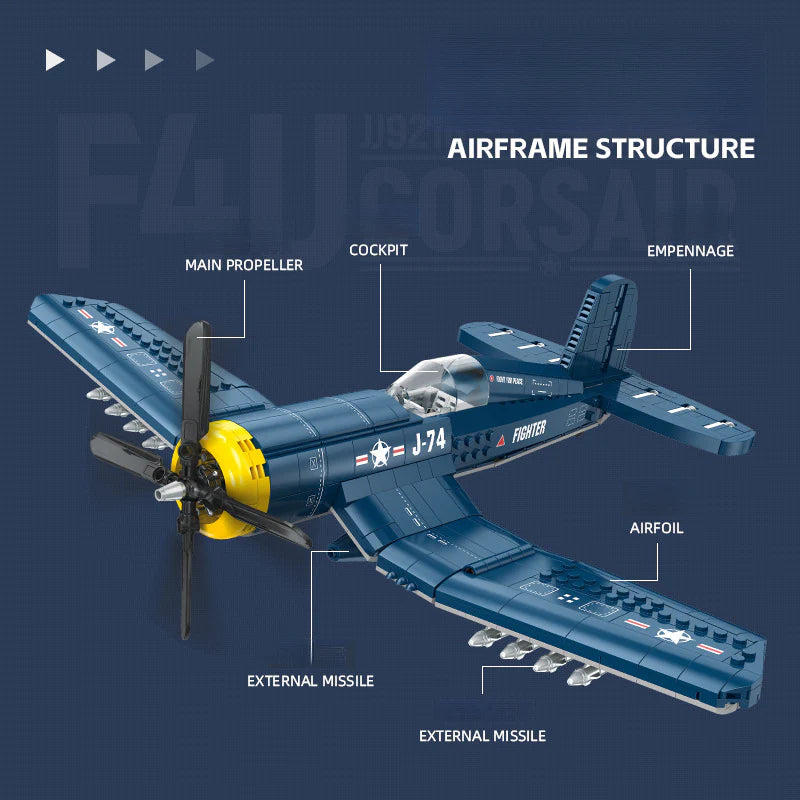 Plymagic Assembly Model - F4U Corsair Fighter