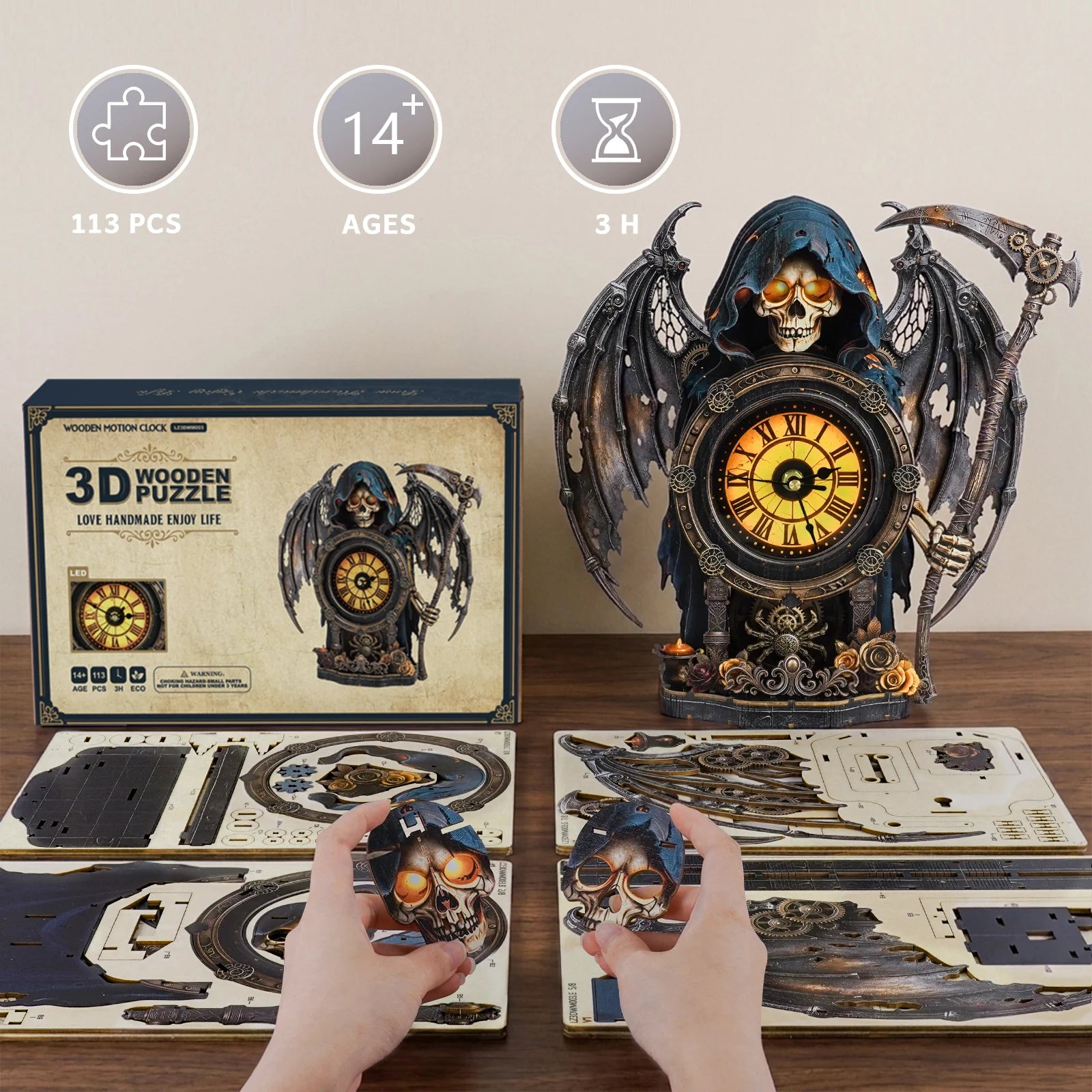 Plymagic DIY Assembled Clock - Death God