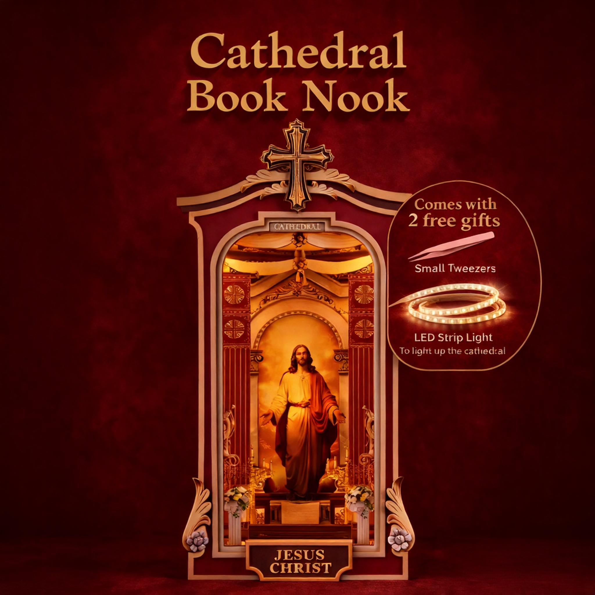 Plymagic DIY Book Nook Kit -  Jesus Christ Cathedral Main image