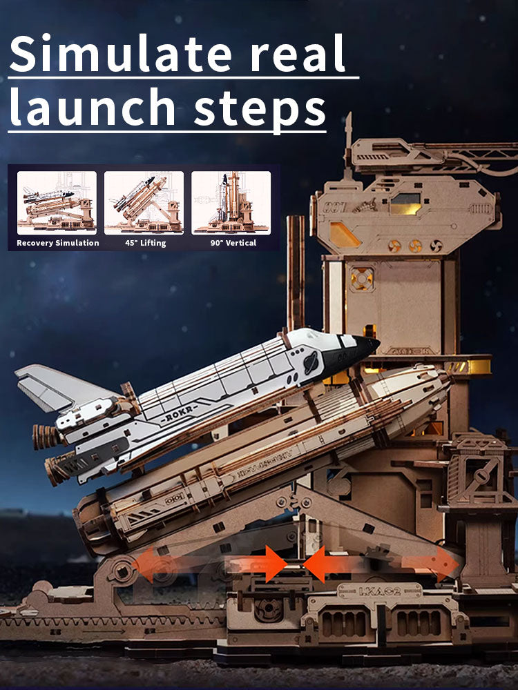 Plymagic - Space Shuttle 3D Wooden Puzzle(Unassembled, Contains 446 PCS)