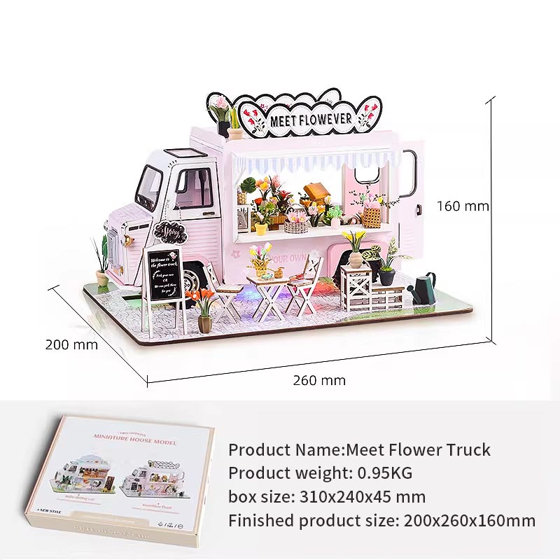 Plymagic DIY Mini House - Flower Truck