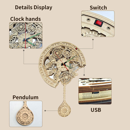Plymagic Assembly Model - Retro Gear Mechanical Wall Clock