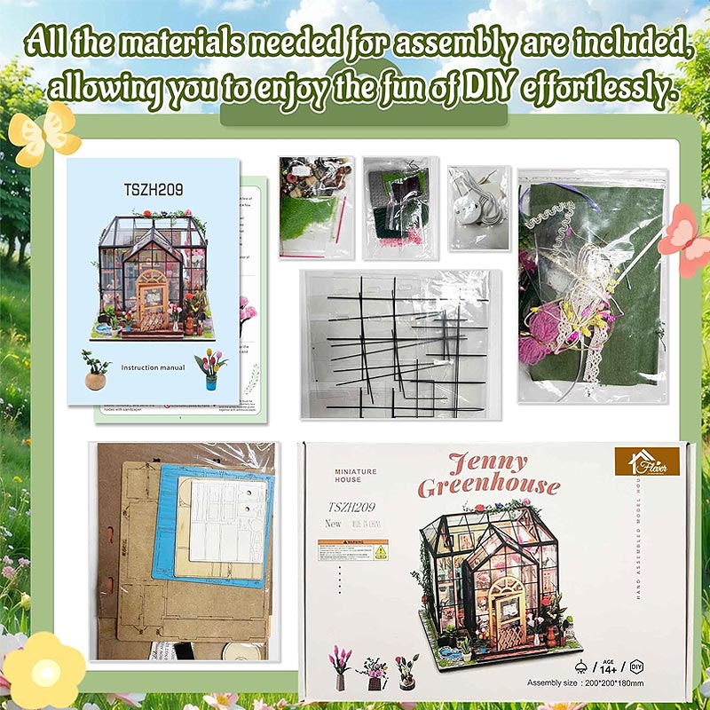 Plymagic DIY Mini House - Greenhouse