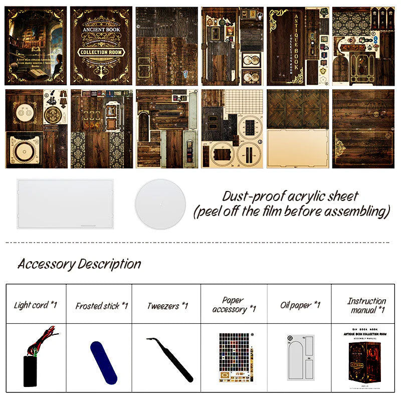 Plymagic DIY Book Nook- Antique Book Collection Room