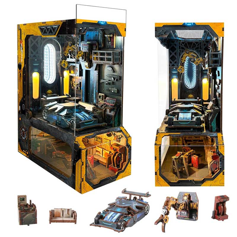 Plymagic DIY Book Nook - Apocalyptic Car Workshop Bunker