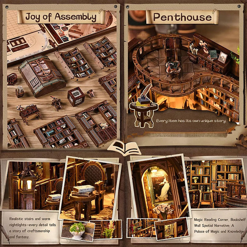 Plymagic DIY Book Nook Kit - Dreamy Book Hall