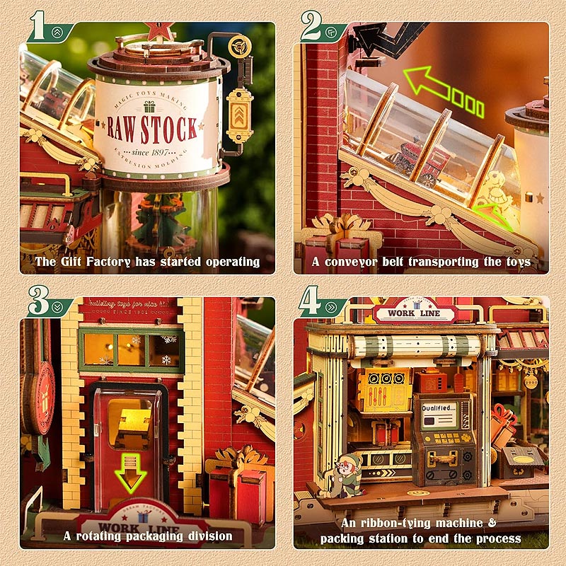 Plymagic DIY Mini House - Christmas Gift Factory