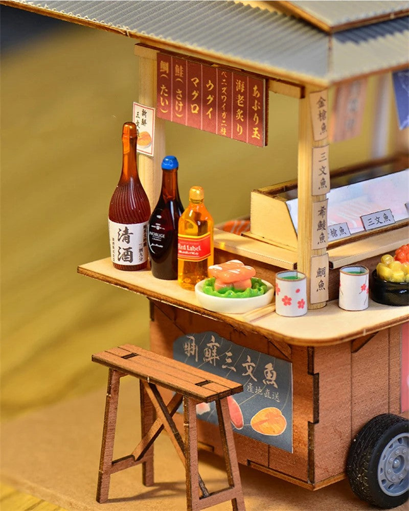Plymagic DIY Mini House - Midnight Sushi Cart