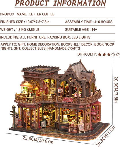 Plymagic Assembly Model - Letter Coffee Dollhouse