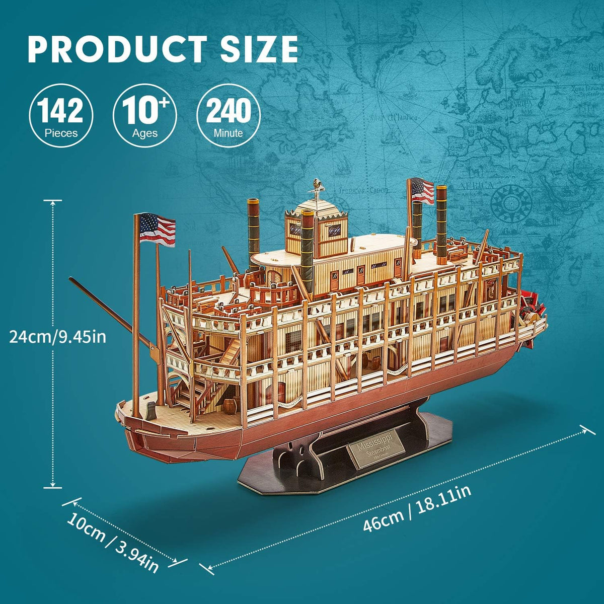 Plymagic Assembly Model - Mississippi Steamboat