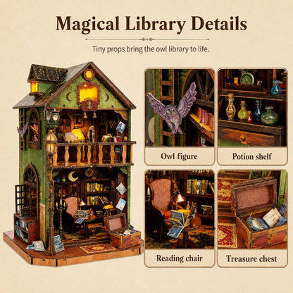 Plymagic DIY Mini House - Owl Library