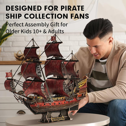Plymagic Assembly Model -Red Queen Anne's Revenge