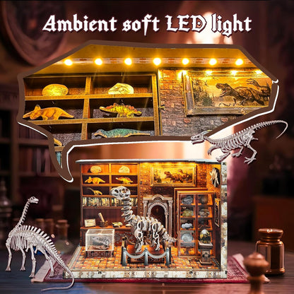 Plymagic DIY Book Nook - Dinosaur Museum Dollhouse Kit