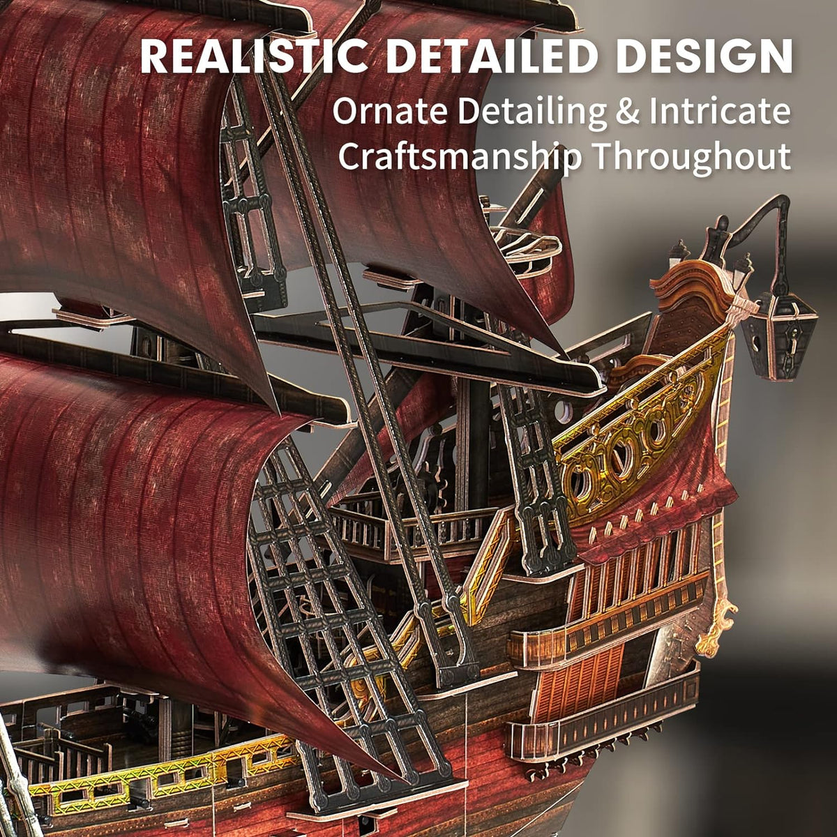 Plymagic Assembly Model -Red Queen Anne's Revenge