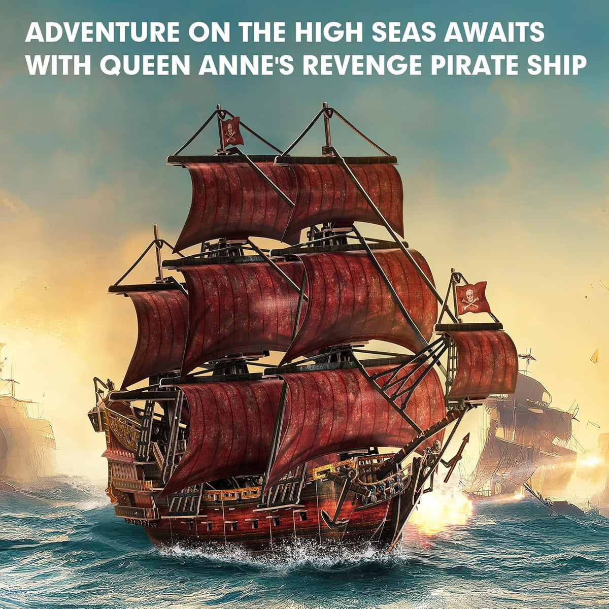 Plymagic Assembly Model -Red Queen Anne's Revenge