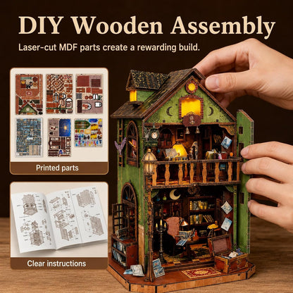 Plymagic DIY Mini House - Owl Library