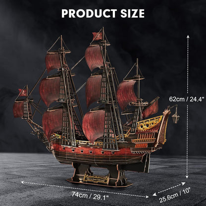 Plymagic Assembly Model -Red Queen Anne's Revenge