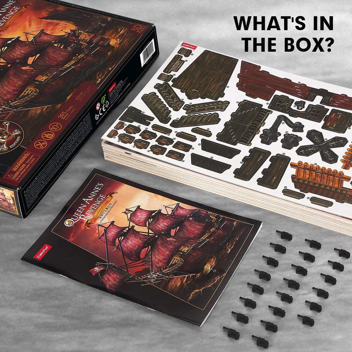 Plymagic Assembly Model -Red Queen Anne's Revenge