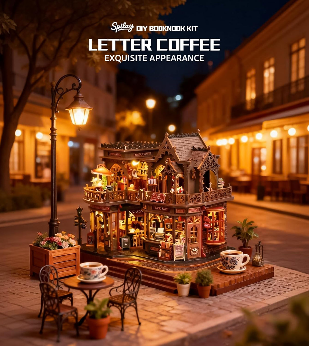 Plymagic Assembly Model - Letter Coffee Dollhouse