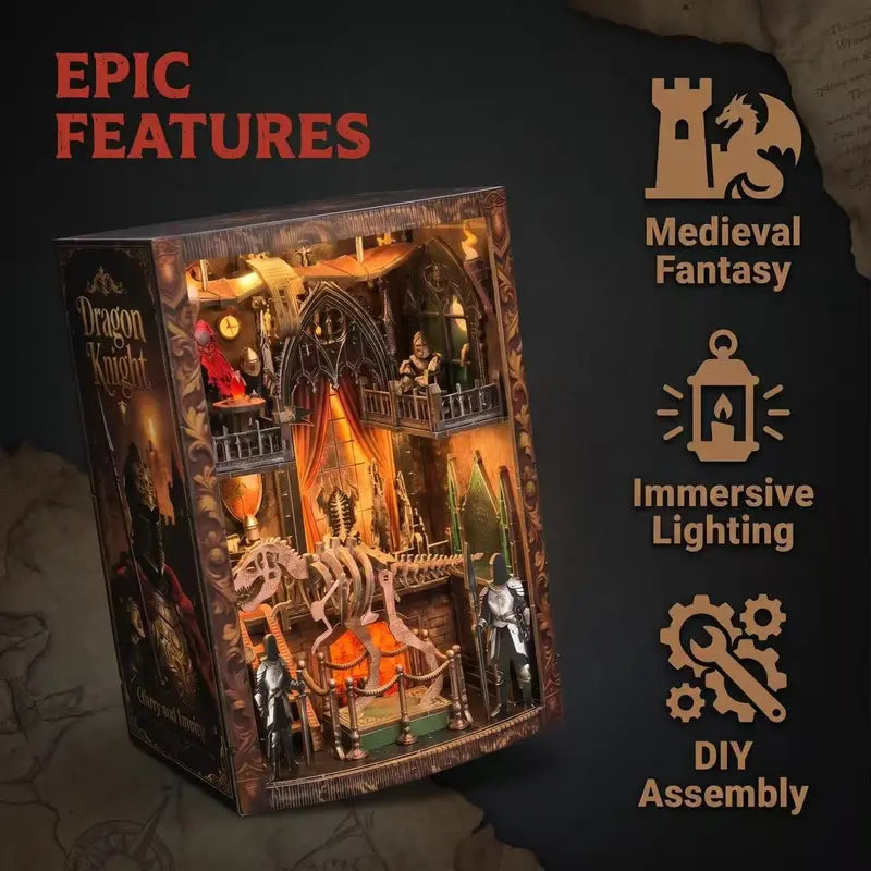 Plymagic DIY Book Nook - Hall of the Dragon Knights