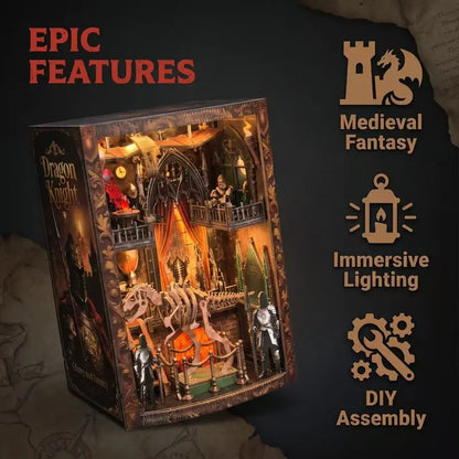 Plymagic DIY Book Nook - Hall of the Dragon Knights