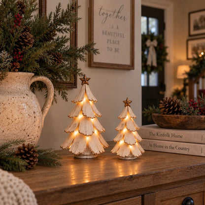 🎄🌙 Vintage-Weihnachtsbaumfigur mit Beleuchtung