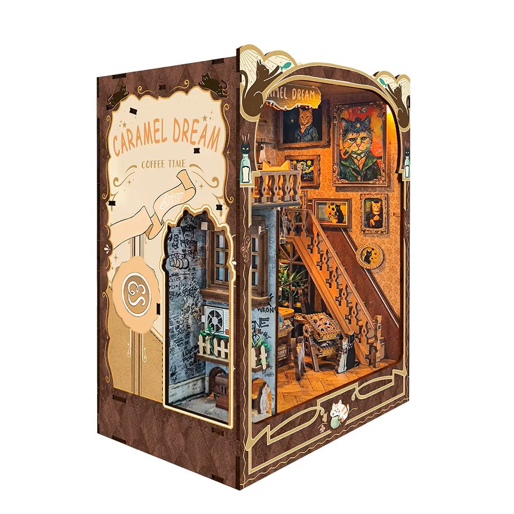 Plymagic DIY Book Nook - Classic Cat Tea Shop