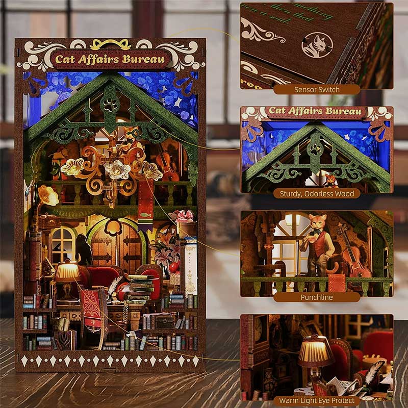 Plymagic DIY Book Nook - Cat Affair Bureau